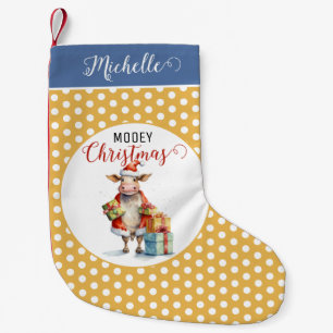 Weihnachtskuh-Wortspiel Kleiner Weihnachtsstrumpf
