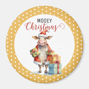 Weihnachtskuh-Wortspiel Magnet