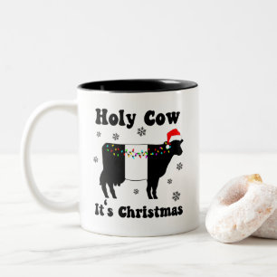 Weihnachtskühe Beliebtes Galloway Beltie Geschenk Zweifarbige Tasse