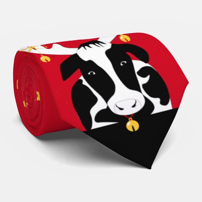 Weihnachtskühe Funny Necktie Krawatte (Gerollt)