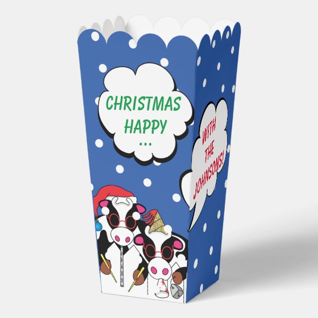 Weihnachtskühe Gefälligkeitsboxen Geschenkschachtel (Vorderseite)