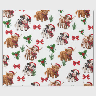 Weihnachtskühe Geschenkpapier