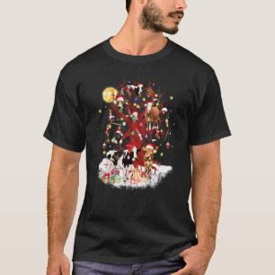 Weihnachtskühe im Winter Treppe Weihnachten T-Shir T-Shirt