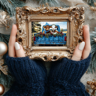 Weihnachtskühe Rustikaler Lkw Dekoupage Seidenpapier