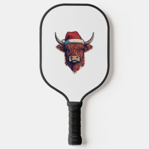 Weihnachtskühe - schottische Weihnachtsmannmütze f Pickleball Schläger