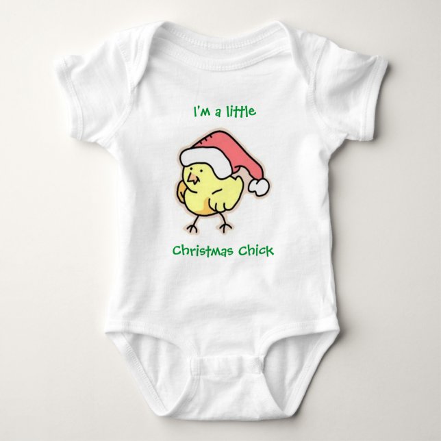 Weihnachtsküken Baby Strampler (Vorderseite)