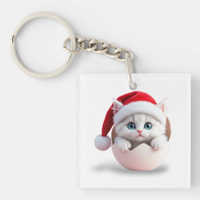 Weihnachtsküken Schlüsselanhänger (Vorderseite)