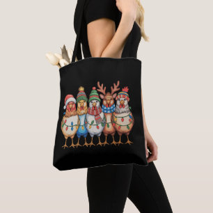 Weihnachtsküken Xmas Bauernhof Lustige Ferienzeit Tasche