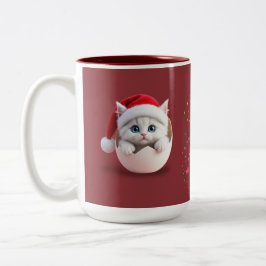 Weihnachtsküken Zweifarbige Tasse