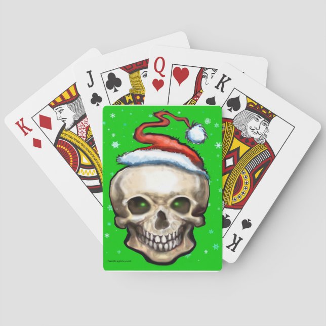 Weihnachtskull Spielkarten (Rückseite)