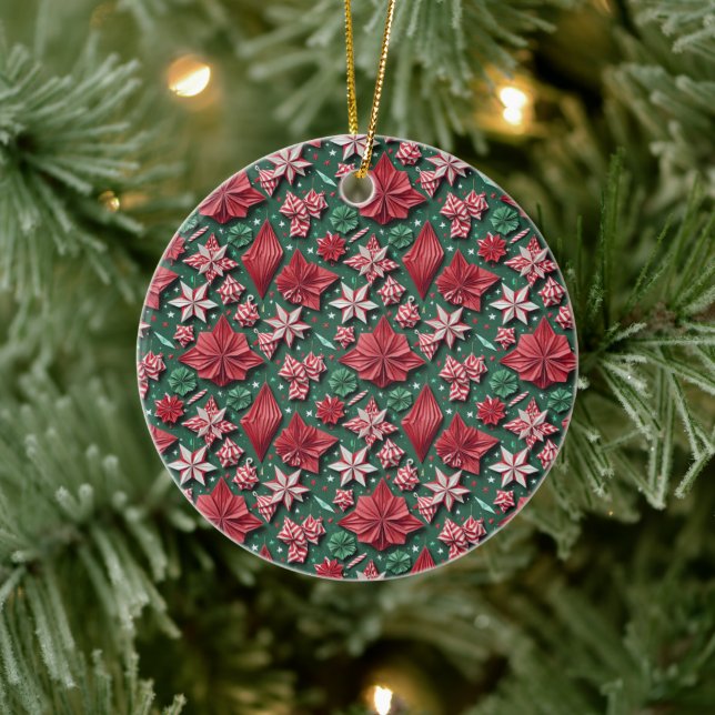 Weihnachtskunst 12-Keramik Ornament (Baum)