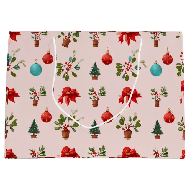 Weihnachtskunst Große Geschenktüte (Vorderseite)