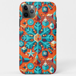 Weihnachtskunst stilisierte Schneeflocke Case-Mate iPhone Hülle