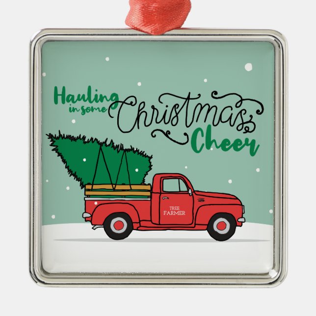 Weihnachtskunst zu Weihnachten Ornament Aus Metall (Vorne)