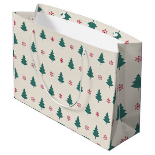 Weihnachtskunstmuster Ein kleiner Weihnachtsbaum Große Geschenktüte