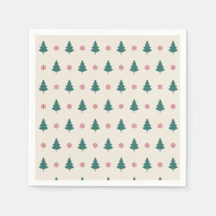 Weihnachtskunstmuster Ein kleiner Weihnachtsbaum Serviette