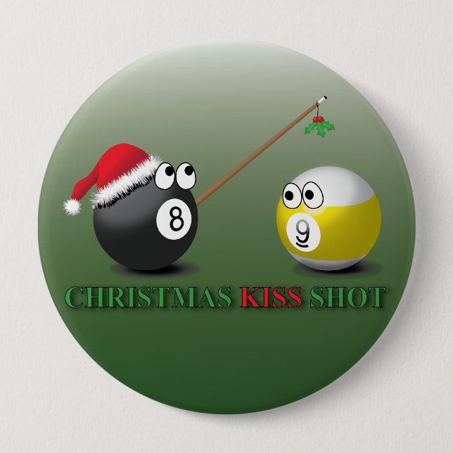 Weihnachtskuss-Schussknöpfe Button (Vorderseite)