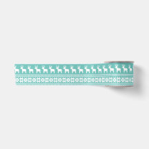 Weihnachtsküste Aquamarin Snowflake Rentiermuster