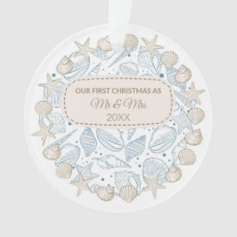 Weihnachtsküste Weihnachtsdekor Muscheln Ornament