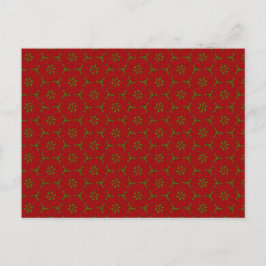 Weihnachtslace Pattern Postkarte