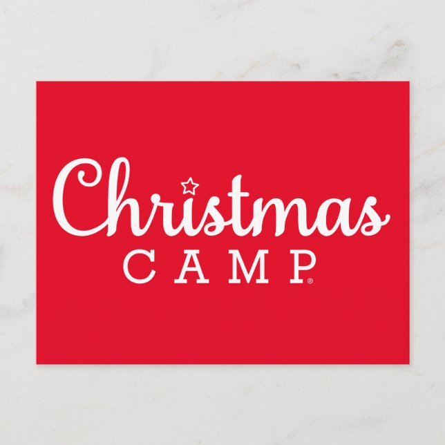 Weihnachtslager Postkarte | CHRISTMAS CAMP (Vorderseite)