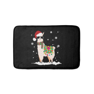 Weihnachtslama - Alpaca Weihnachten Badematte