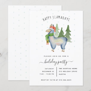Weihnachtslama   Einladung zur Feier