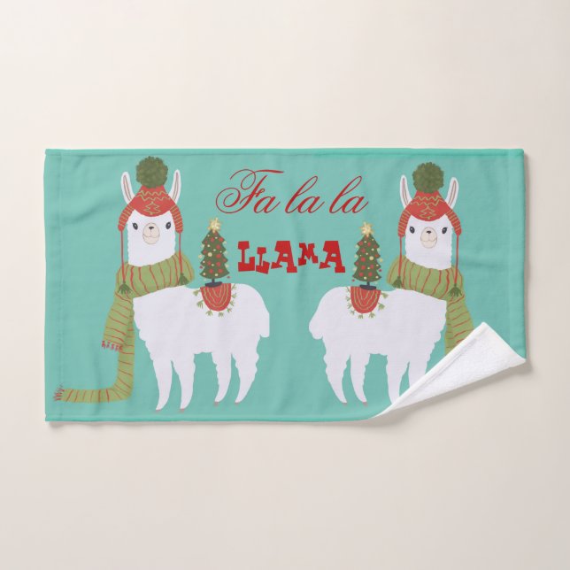 Weihnachtslama-Fa-La-La Handtuch (Handtuch)