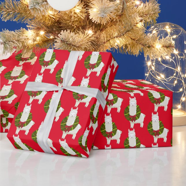 Weihnachtslama Geschenkpapier (Feiertage)