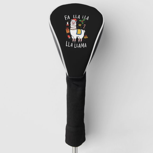 Weihnachtslama Golf Headcover (Vorderseite)