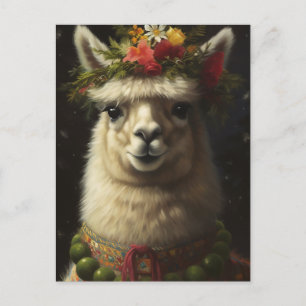 Weihnachtslama Postkarte