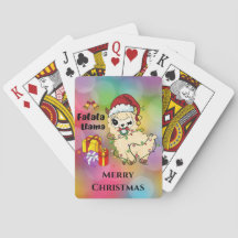 Weihnachtslama Spielkarten