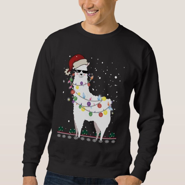 Weihnachtslama Sweatshirt (Vorderseite)