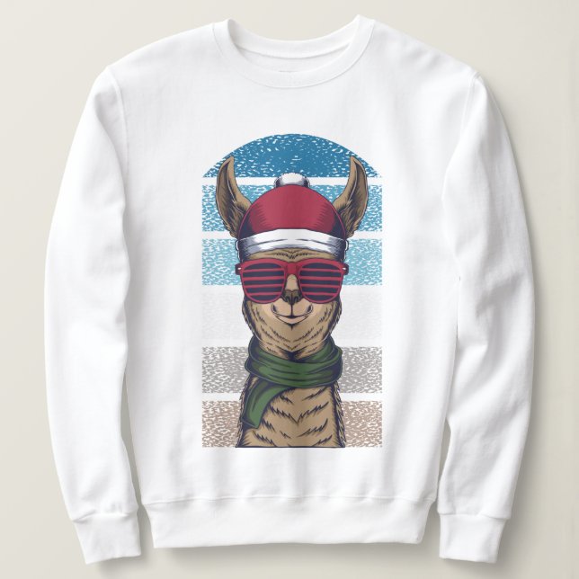 Weihnachtslama Sweatshirt (Design vorne)