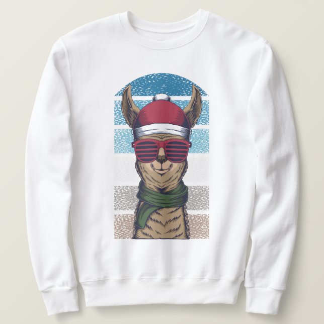 Weihnachtslama Sweatshirt (Design vorne)