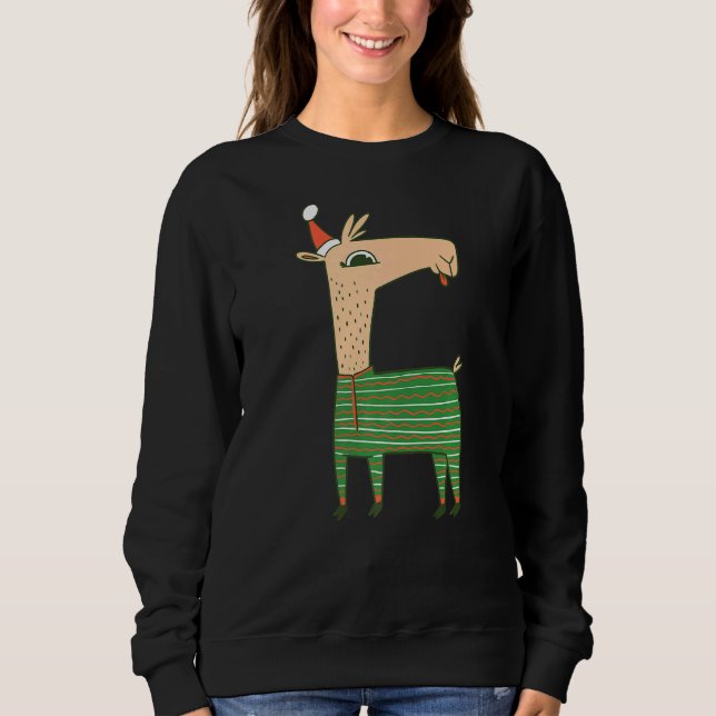Weihnachtslama Sweatshirt (Vorderseite)
