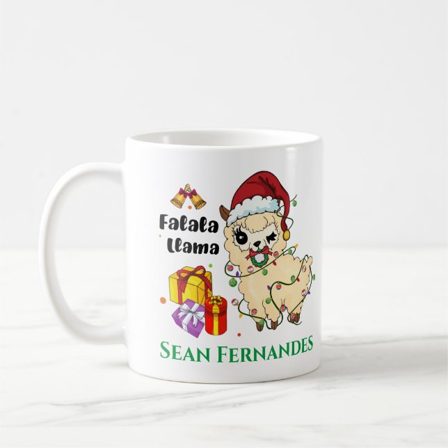 Weihnachtslama-Tasse Kaffeetasse (Links)