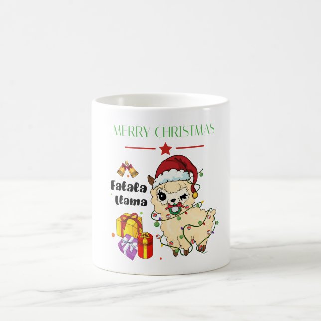 Weihnachtslama-Tasse Kaffeetasse (Mittel)