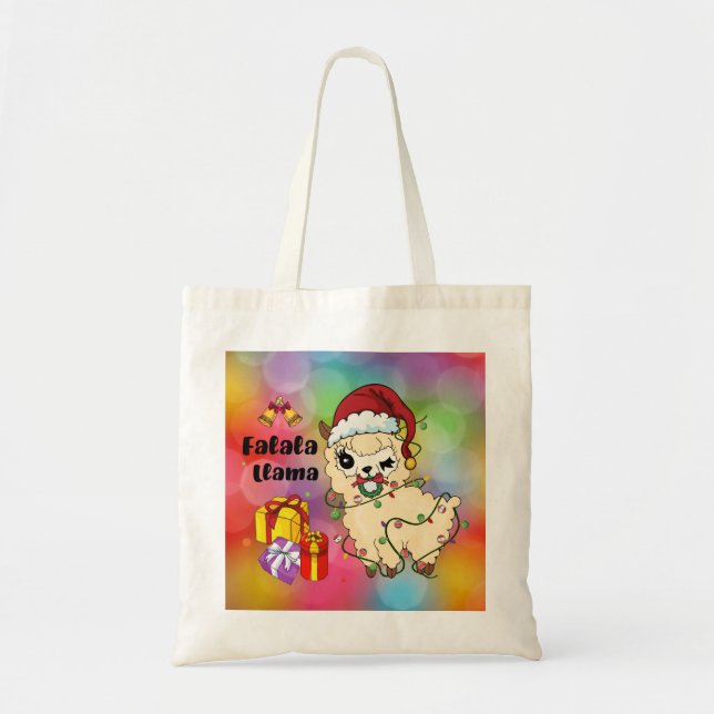 Weihnachtslama Tote Bag Tragetasche (Vorne)
