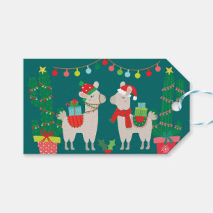 Weihnachtslamas Geschenkanhänger