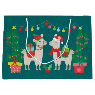 Weihnachtslamas Große Geschenktüte