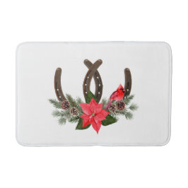 Weihnachtsland Horseshoe Poinsettia Badematte