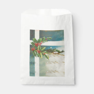 Weihnachtslandschaft Holly Snow Winter Geschenktütchen