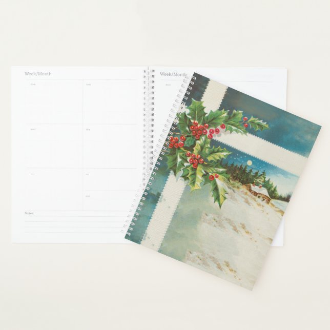 Weihnachtslandschaft Holly Snow Winter Planer (Anzeige)
