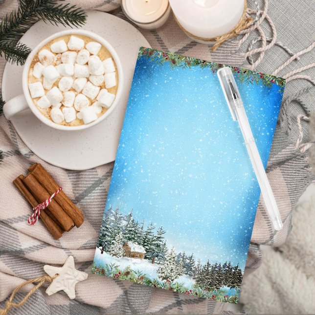 Weihnachtslandschaft im Wasser - Kabine Briefpapier (Von Creator hochgeladen)