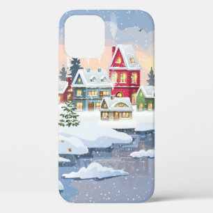 Weihnachtslandschaft im Winter mit schneebedecktem Case-Mate iPhone Hülle