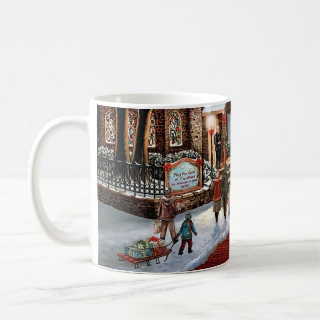 Weihnachtslandschaft Kaffeetasse (Links)