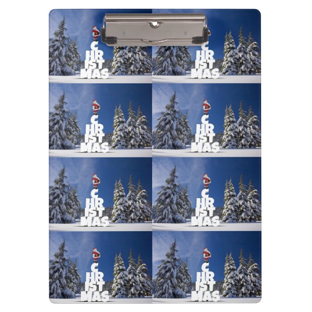 Weihnachtslandschaft Klemmbrett (Vorderseite)