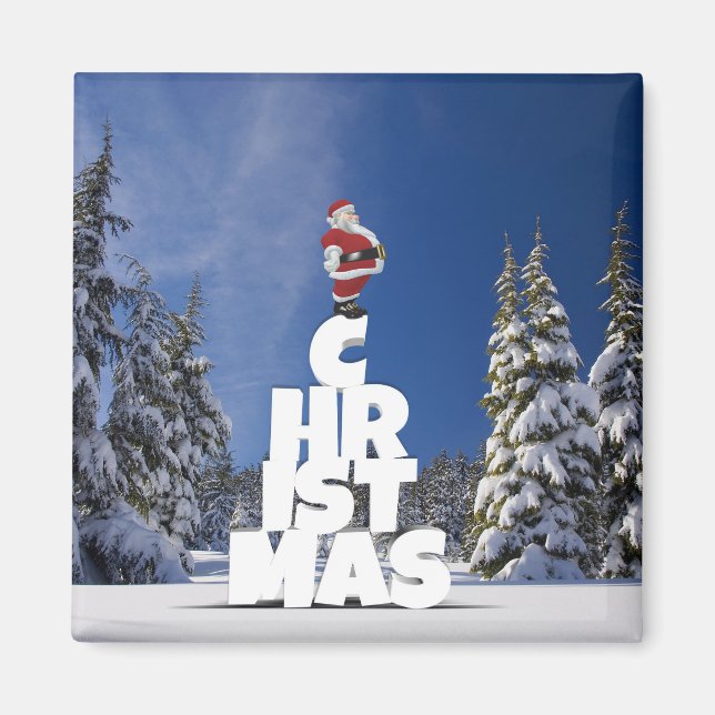 Weihnachtslandschaft Magnet (Vorne)