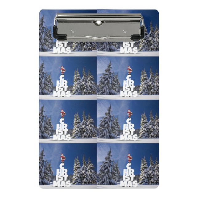 Weihnachtslandschaft Mini Klemmbrett (Vorderseite)